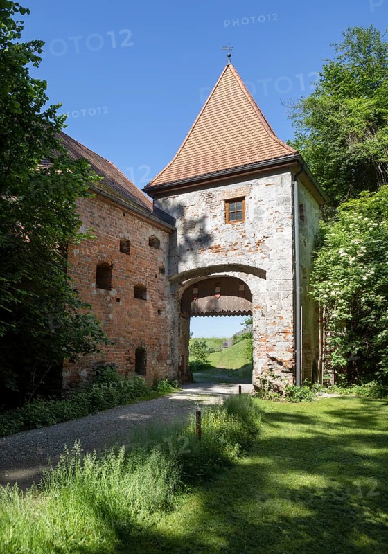 Gate tower, Frauenstein Castle, Mining, Innviertel, Upper Austria, Austria, Europe