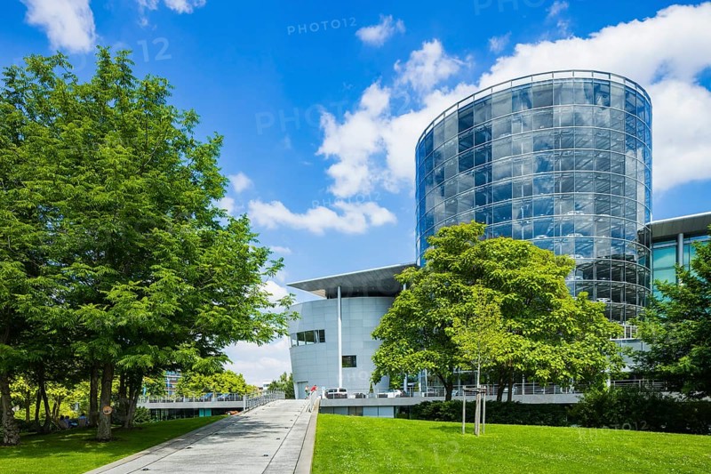 The Transparent Factory in Dresden is one of three production sites of Volkswagen Sachsen GmbH. The Phaeton was produced in Dresden from 2002 to 2016, and the Volkswagen brand's electric Golf since April 2017