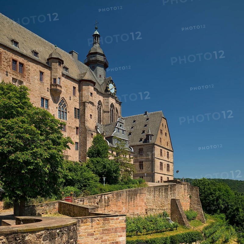 The Landgrave's Castle on the Schlossberg, Marburg an der Lahn, Hesse, Germany, Europe