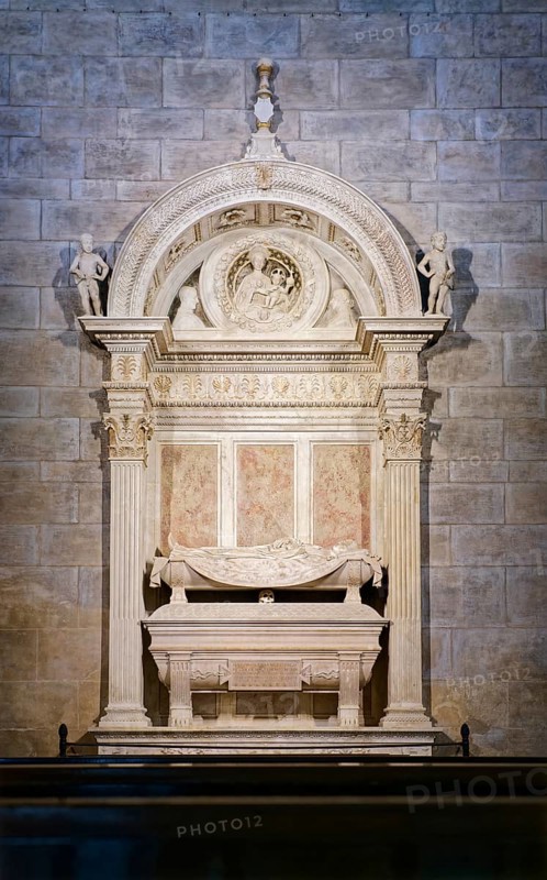 Tomb of Pietro di Noceto, Tomba a Pietro di Noceto, sculptor Matteo Civitali, Cathedral, Cattedrale di San Martino also Duomo di Lucca, Lucca, Tuscany, Italy, Europe