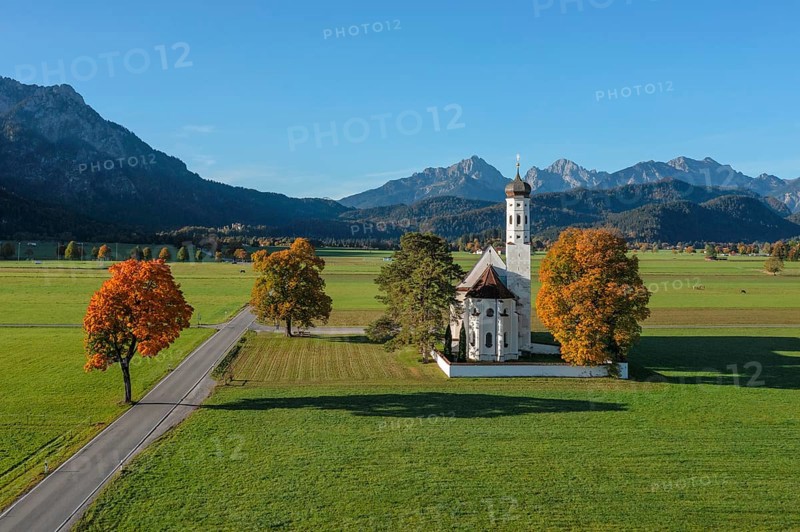 Pilgrimage Church of St.Coloman near Schwangau, Allgäu, Swabia, Bavaria, Germany, Schwangau, Ostallgäu, Bavaria, Germany, Europe