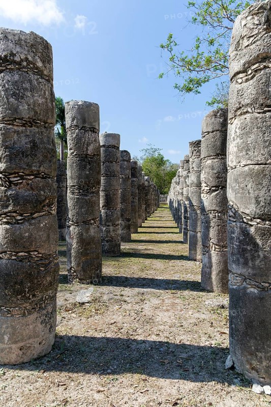 Group of a Thousand Columns, Chichen Itza, Mayan ruins, Yucatan, Mexico, Central America