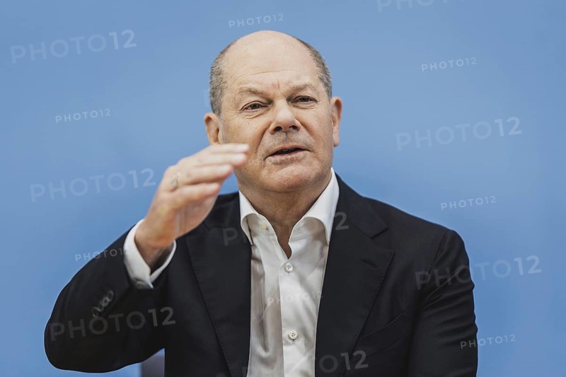 Olaf Scholz (SPD), Federal Chancellor, recorded at a federal press conference on current domestic and foreign policy issues Berlin, 14.07.2023., Berlin, Germany, Europe