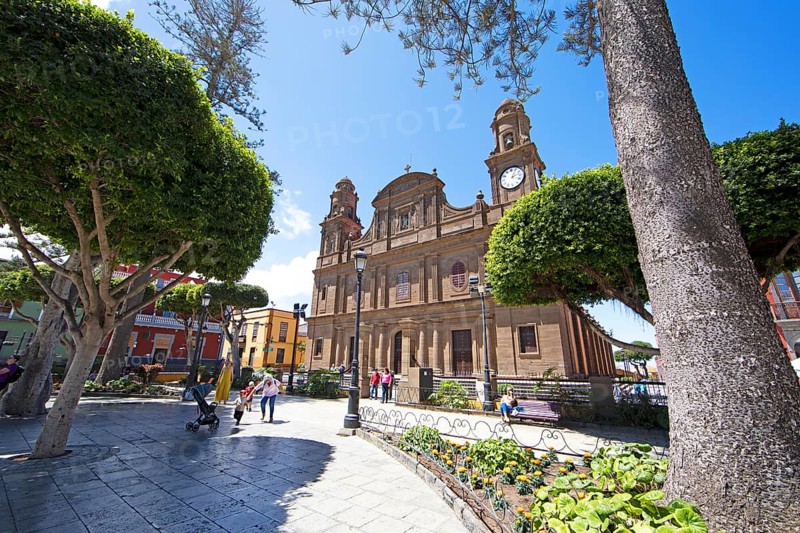 St. Jacob's Church in Plaza de Santiago, Galdar, Las Palmas Province, Gran Canaria, Canary Islands, Spain, Europe
