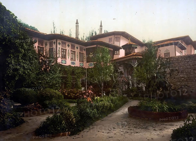 The Historical Harem, Bakhchi-Ssarai, Bakhchysaraj, Crimea, Ukraine, Russia, c. 1890, Historical, digitally enhanced reproduction of a photochrome print from 1895, Europe