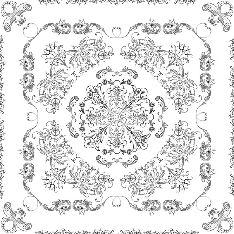 Hand drawn seamless floral pattern on a white background, vector textile template