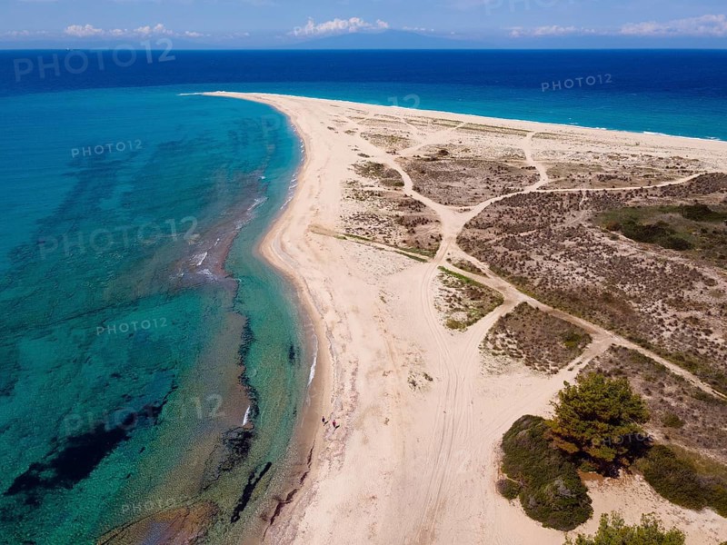 Aerial view, Cape Possidi, Kassandra, Chalkidiki, Greece, Europe