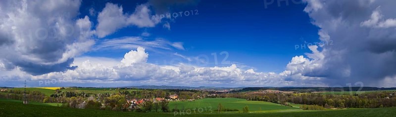 Landscape near Zuschendorf with country castle