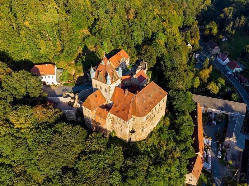 Kuckuckstein Castle in Liebstadt in Saxony is situated on a rocky outcrop above the Seidewitz river valley at a very favourable location for controlling the trade route from the Elbe valley across the Osterzgebirge mountains to Bohemia