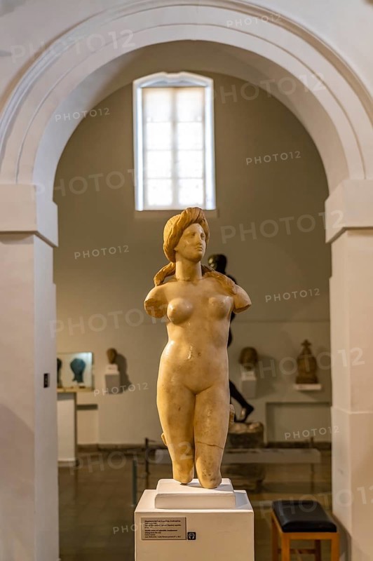 Marble statue of Aphrodite of Soli in the Cyprus Museum, Nicosia, Cyprus, Europe