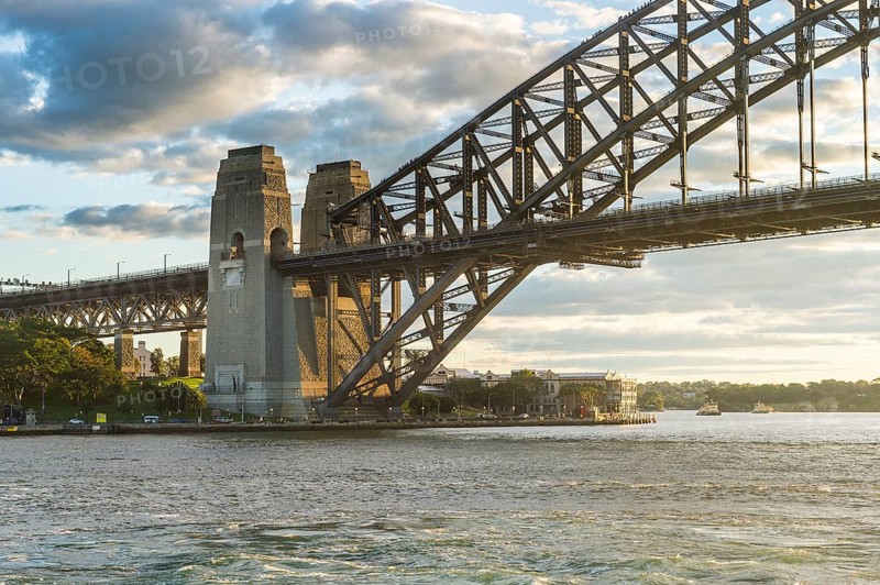 Sydney harbour bridge at sunset, Sydney, New South Wales, Australia, Oceania