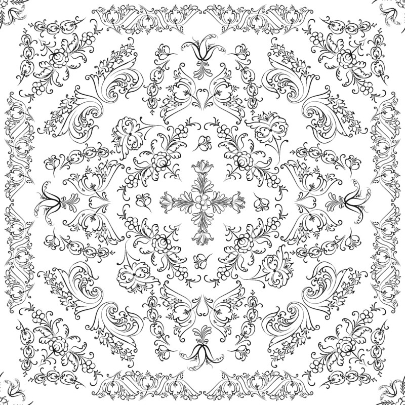 Hand drawn seamless floral pattern on a white background, vector textile template