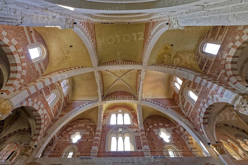 Romanesque porch, Cathedral, Duomo San Evasio, Casale Monferrato, Province of Alessandria, Piedmont, Italy, Europe
