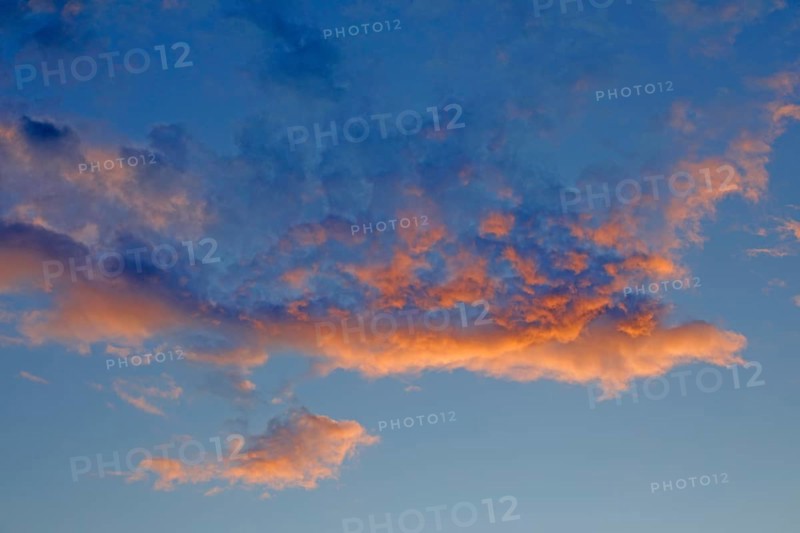 Clouds, sunset, Melbeck, Ilmenau municipality, Lower Saxony, Germany, Europe