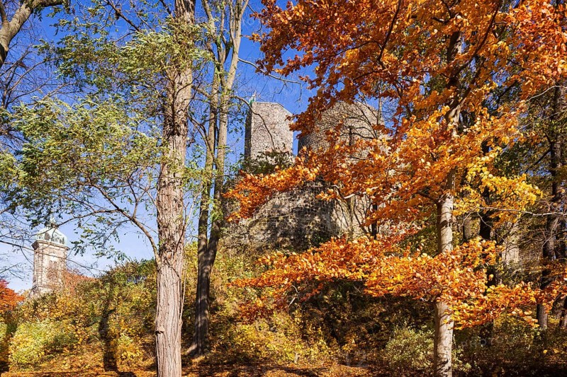 Stolpen Castle in autumn