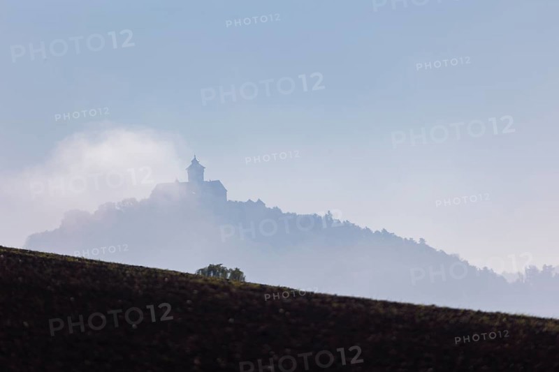 Drei Gleichen (also: Gleichen castles) is the name for a medieval castle ensemble consisting of Wachsenburg, Burg Gleichen and Mühlburg in Thuringia, as well as for the mountain ensemble on which the castles stand. Veste Wachsenburg in the morning mist