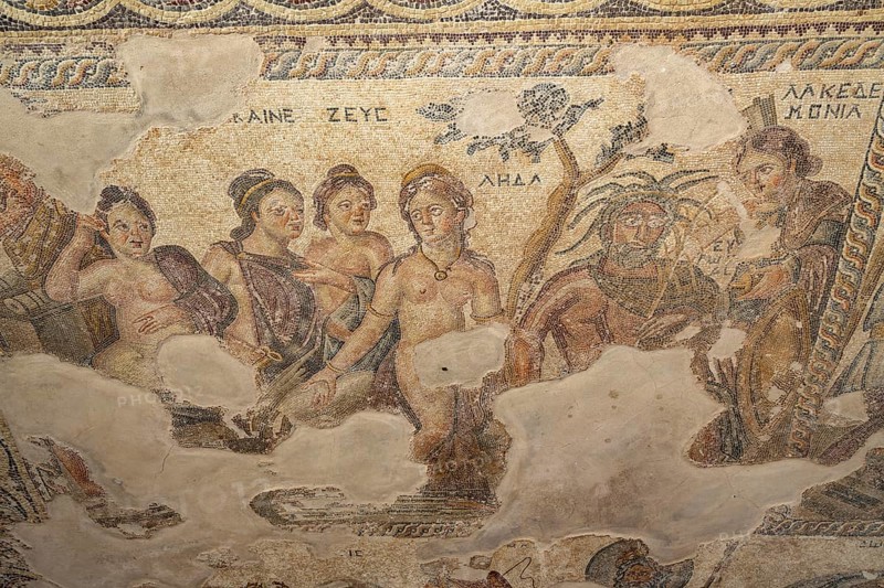 Mosaic in the Villa of Aion, Paphos Archaeological Park, Cyprus, Europe