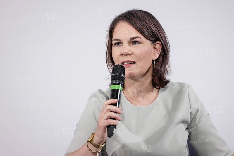 inner dialogue: FAZ in dialogue in Frankfurt am Main, 18.07.2023., Frankfurt am Main, Germany, Annalena Bärbock (Bündnis 90 Die Grünen), Federal Minister for Foreign Affairs, recorded in the context of the Bürger, Europe