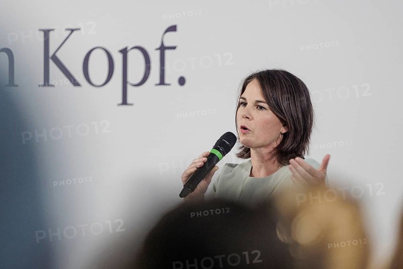 inner dialogue: FAZ in dialogue in Frankfurt am Main, 18.07.2023., Frankfurt am Main, Germany, Annalena Bärbock (Bündnis 90 Die Grünen), Federal Minister for Foreign Affairs, recorded in the context of the Bürger, Europe