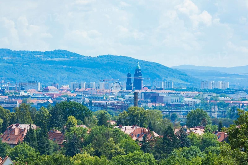 View of Dresden in the Elbe Valley from the Bismarck Tower Dresden Cossebaude