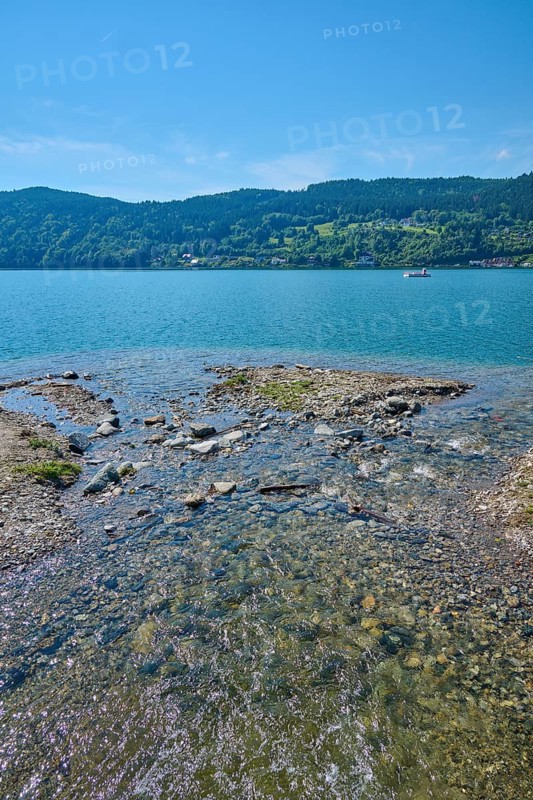 Lake, water, sun, sparkles, summer, Lake Millstatt, Millstatt, Carinthia, Austria, Europe