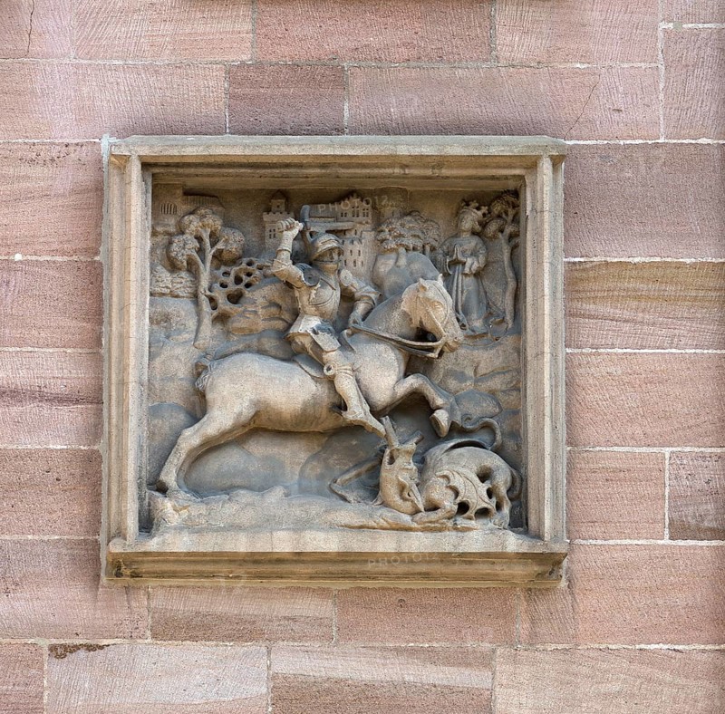 House sign, Weinmarkt 6, Nuremberg, Middle Franconia, Bavaria, Germany, Europe