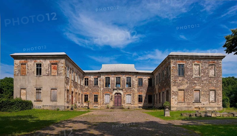 Dahlen Castle is a late Baroque castle complex in Dahlen in the Free State of Saxony. It was built by Heinrich Graf von Bünau in the middle of the 18th century. Since a fire in 1973, the castle has only been preserved as a ruin