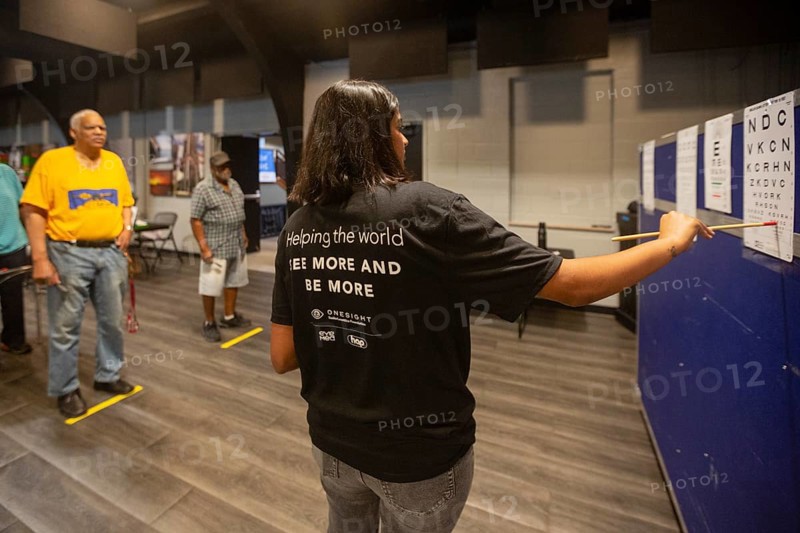 Detroit, Michigan, The OneSight Foundation organized a free clinic that offered eye exams and prescription glasses for low-income residents. OneSight holds clinics in many parts of the world