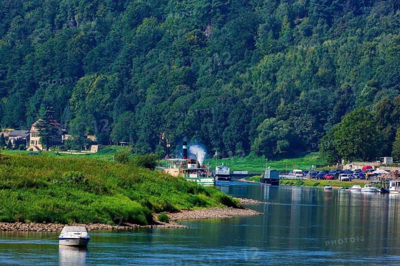 Elbe steamer Pirna in Wehlen