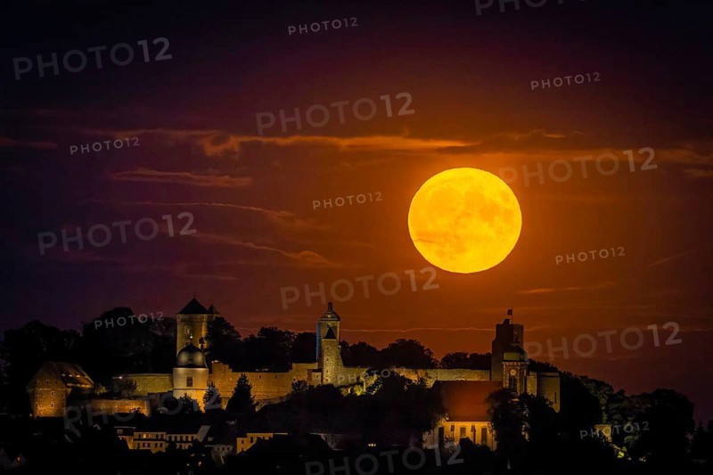 Supermoon over Stolpen