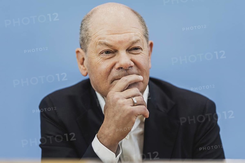 Olaf Scholz (SPD), Federal Chancellor, recorded at a federal press conference on current domestic and foreign policy issues Berlin, 14.07.2023., Berlin, Germany, Europe