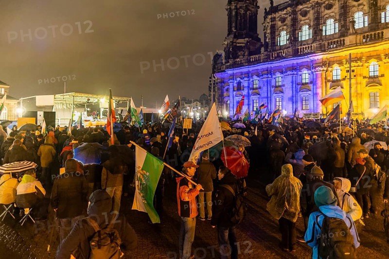 Demo of right-wing forces in Dresden