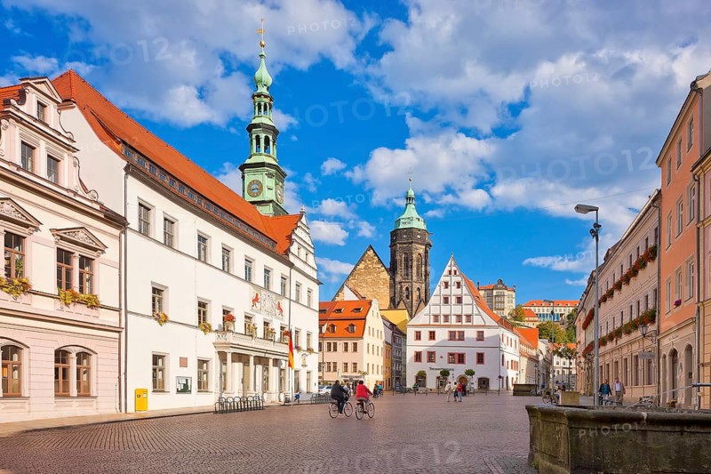 (Copyright Â© www.dresden fotografie.de) (Sylvio Dittrich) (+49 1772156417) Pirna is a large district town and the administrative centre of the district of Sächsische Schweizosterzgebirge and the administrative community of Pirna in the Free State of Saxony, administrative district of Dresden. It is considered the gateway to Saxon Switzerland