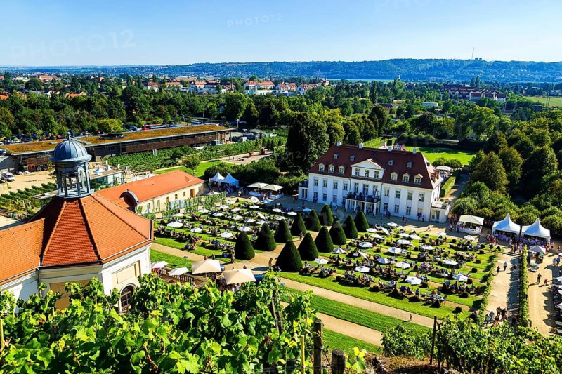 Wackerbarth Castle or Wackerbarths Ruh is a Baroque castle surrounded by vineyards in the Niederlössnitz district of Radebeul on the road to Meissen, which serves as the seat of the Saxon State Winery. The winery belongs to the Lössnitz vineyard and is located in the Radebeuler Johannisberg vineyard