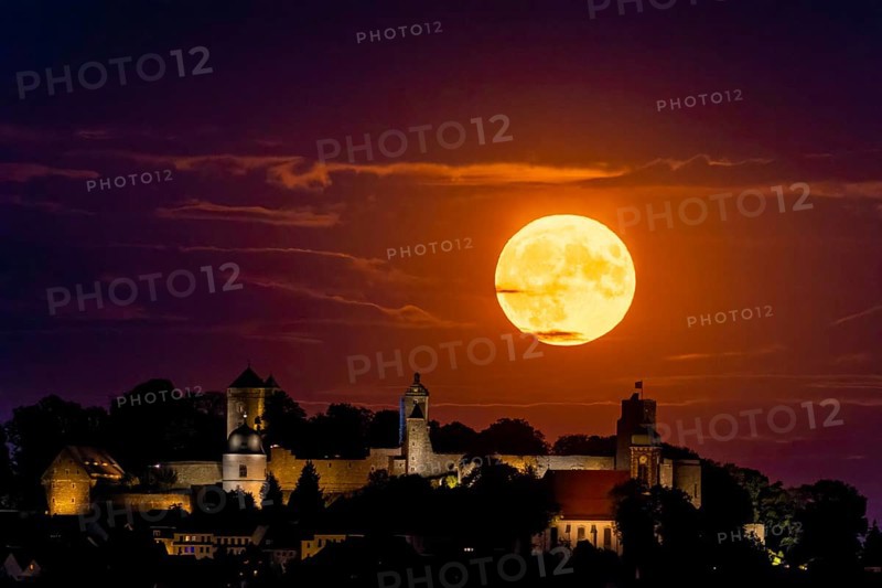 Supermoon over Stolpen