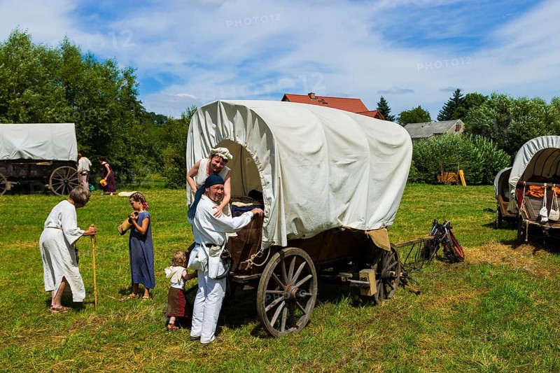 Settlers' train in Central Saxony