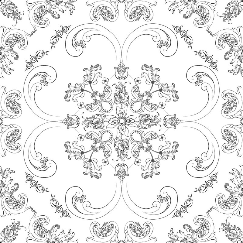Hand drawn seamless floral pattern on a white background, vector textile template