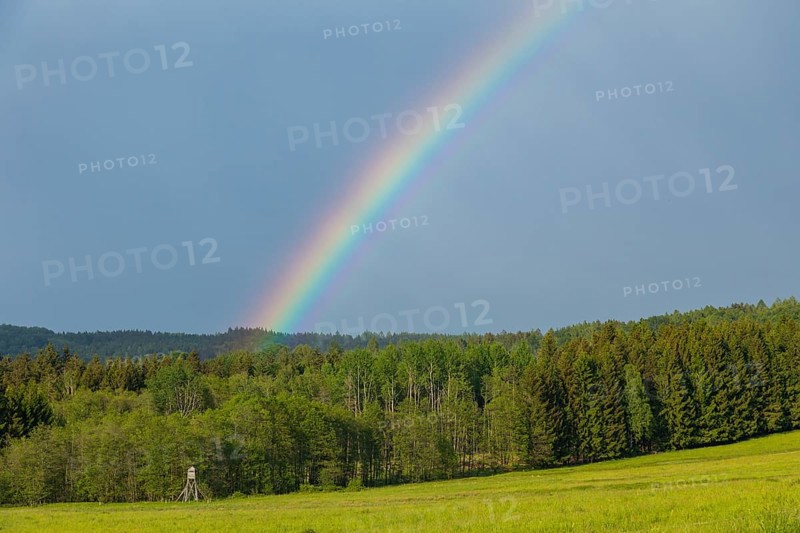Rainbow near Krasna Lipa in Bohemian Switzerland