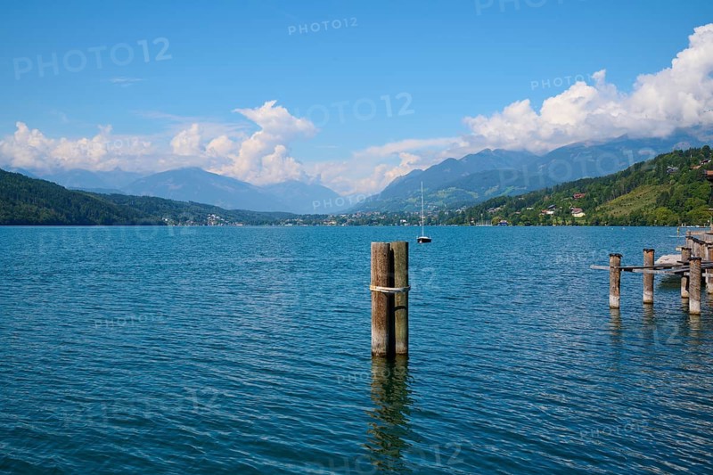 Lake, shore, summer, Lake Millstatt, Millstatt, Carinthia, Austria, Europe