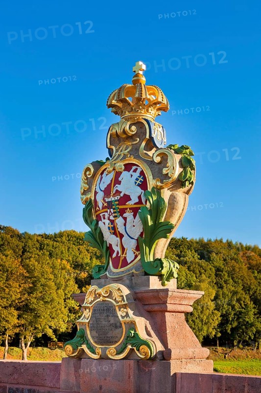 Grimma Electoral Saxon coat of arms on the Pöppemann Bridge