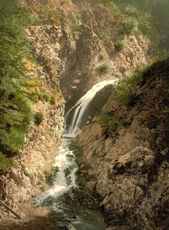 The Ravenna Gorge in the Black Forest, Baden-Württemberg, Germany, c. 1900, Historic, digitally restored reproduction of a photochromic print from the period, Europe