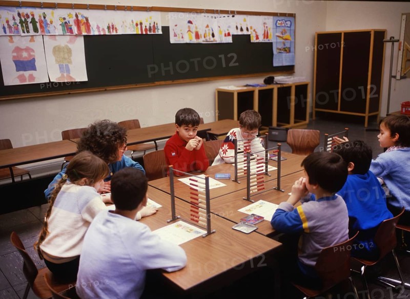 DEU, Germany: The historical slides from the times 80-90s events and people from politics, culture, working life, medicine etc. Hagen. Pre-school especially Miogrant children 80s MR=yes
