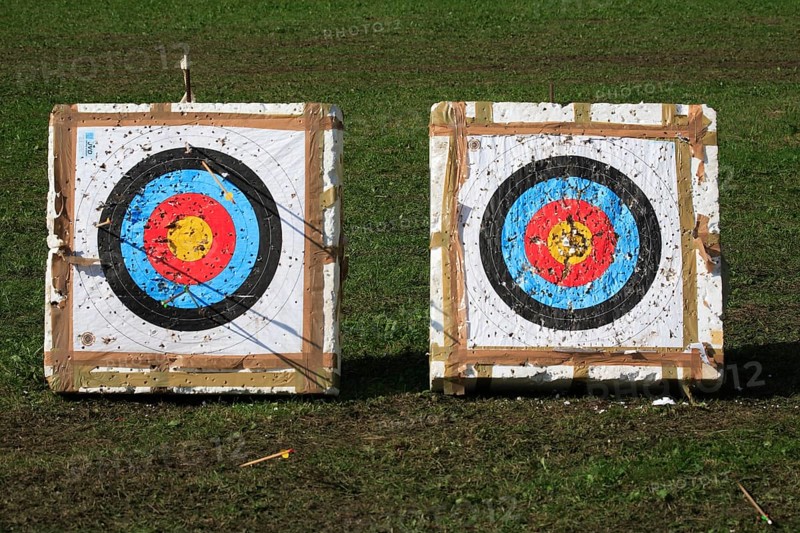 Sport, shot target during archery