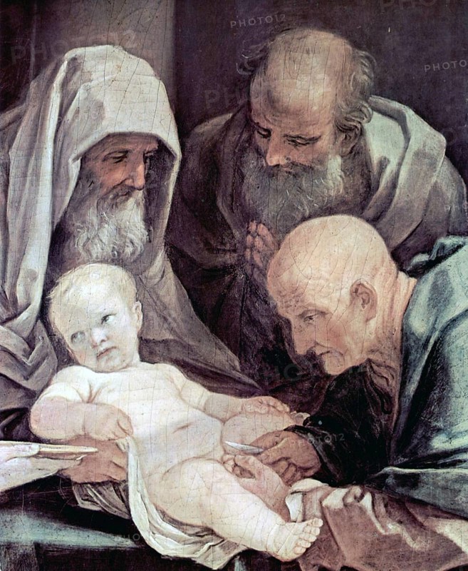 The Circumcision of Jesus Christ, Historic, digitally restored reproduction from an original of the time
