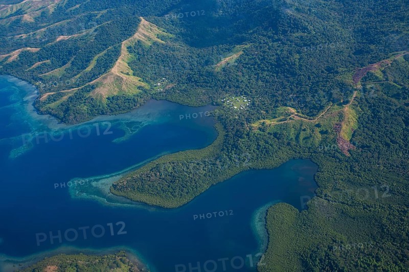 Aerial of Vanua Levu, Fiji, South Pacific, Oceania