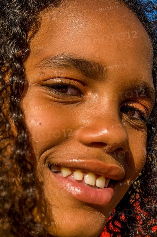 Portrait of little girl. Carnival. Mindelo. Cabo Verde. Africa