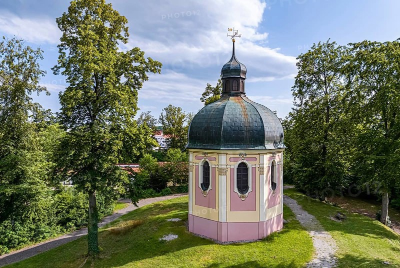 Josefskapelle, baroque chapel from 1629, octagonal dome, architectural monument, Sigmaringen, Baden-Württemberg, Germany, Europe