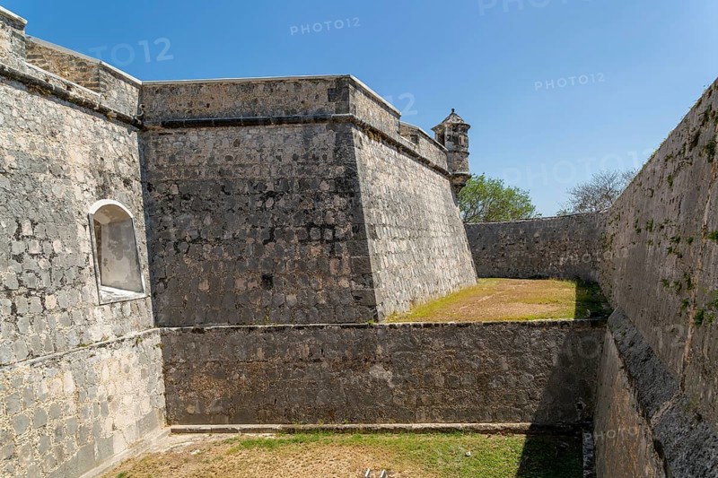 Spanish colonial military architecture, Fort San Jose el Alto, Campeche, State of Campeche, Mexico, Central America