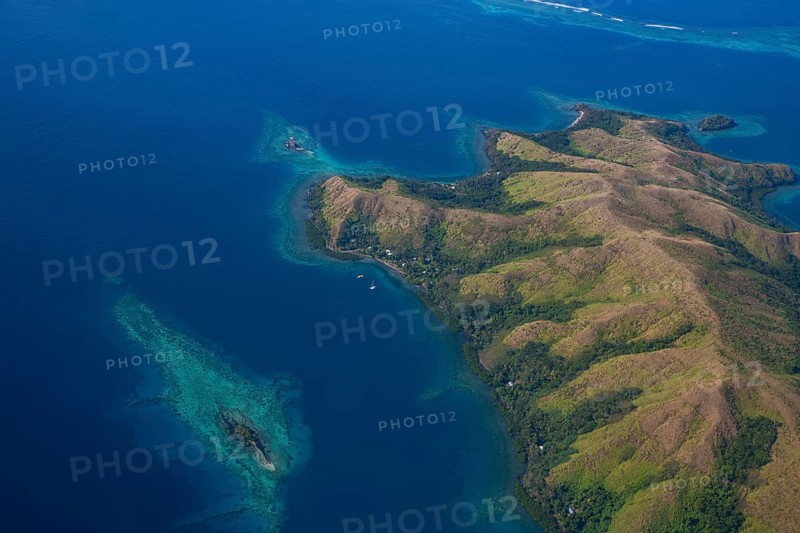 Aerial of Vanua Levu, Fiji, South Pacific, Oceania