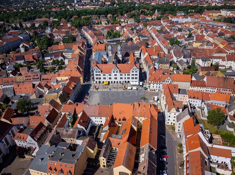Torgau with town hall and market square